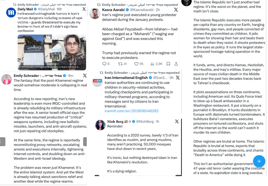 Raccolta di tweets su IRGC